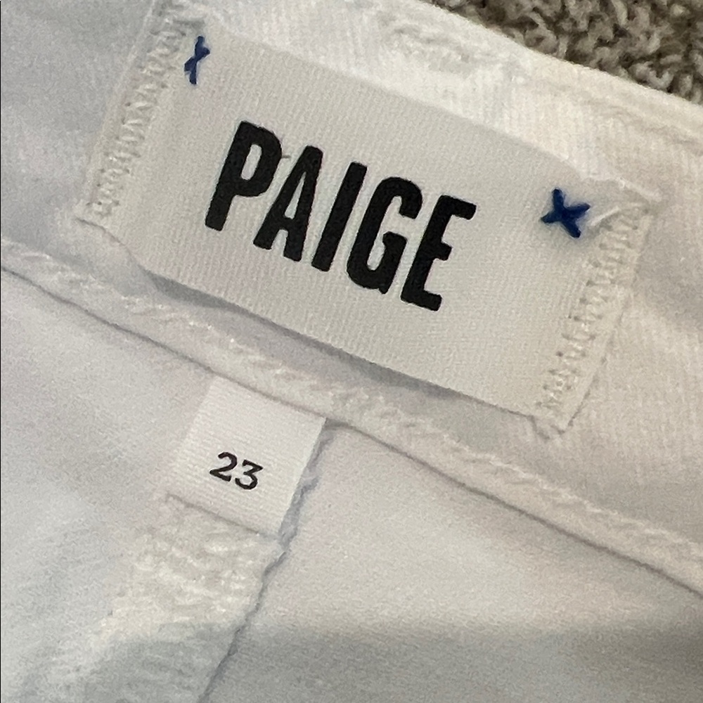 NWT Anthropologie PAIGE Anessa High Rise Wide Leg Ankle Jeans Size 23 White - Picture 13 of 16